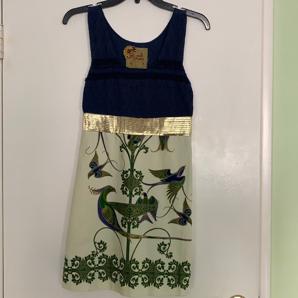 Free People Bird Print Mini Dress